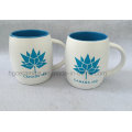 Sandblast Ceramic Mug with Color Filled